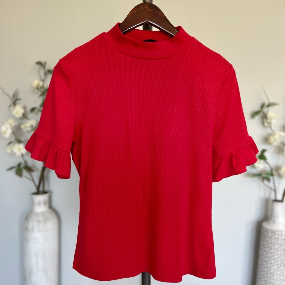Mock neck - Ruffle cuff